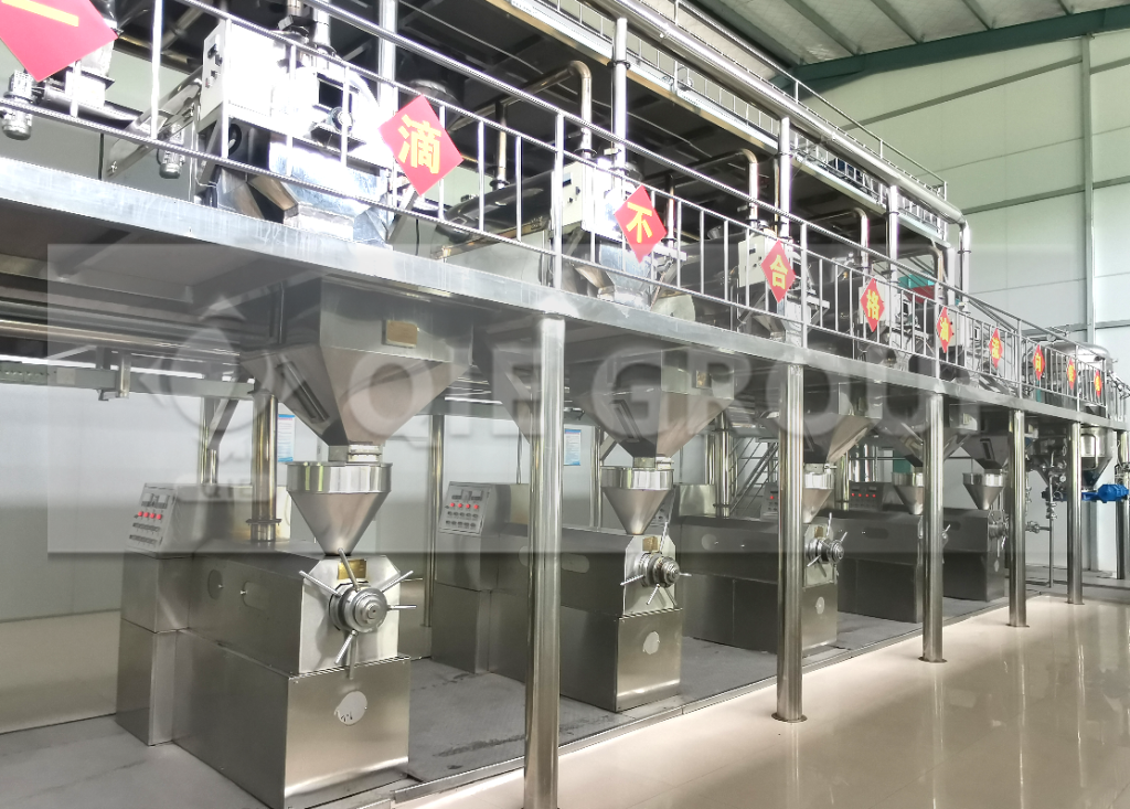 modern machine extracting peanut oil from kernels
