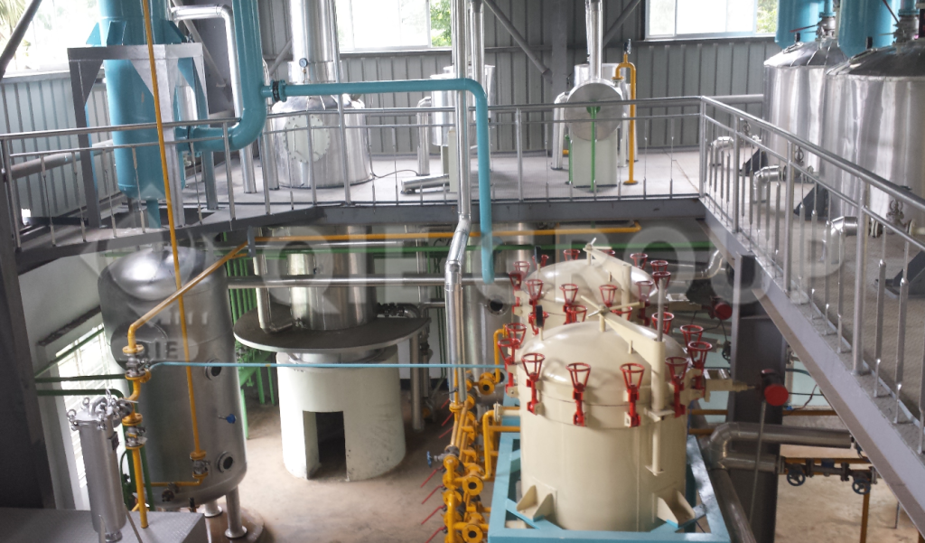 Rice bran oil refining plant