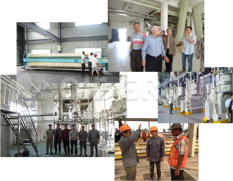 Customers visit QIE Group's edible oil equipment production workshop, China factory