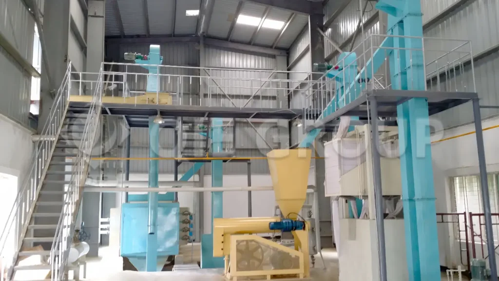 Oilseed pretreatment workshop showing cleaning, dehulling, crushing, and softening processes