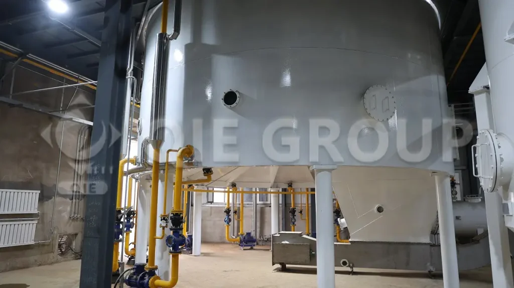 Rice bran oil rotocel extractor for efficient solvent extraction process