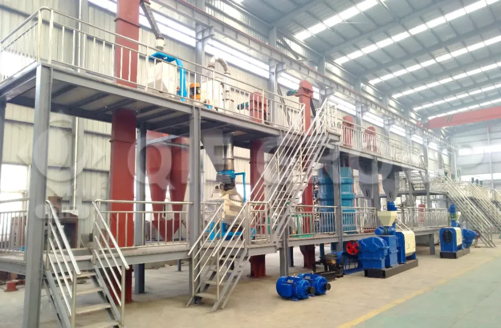 Corn germ oil pretreatment equipment for cleaning, conditioning, flaking, and cooking to improve oil yield and prepare raw materials for pressing.
