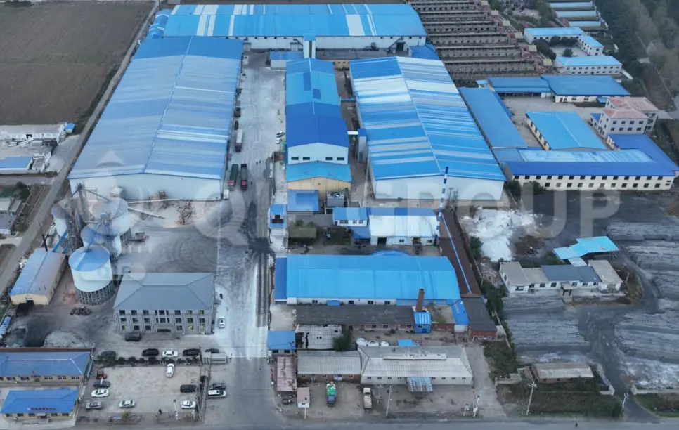 Modern cooking oil production factory exterior view