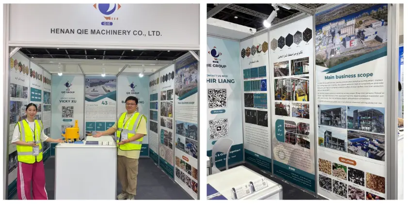 Global clients visiting QIE Group booth at Dubai food processing show