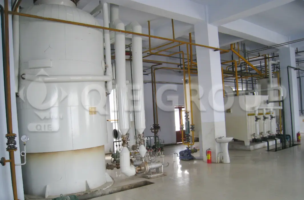 Continuous edible oil deodorization system ensuring stable oil quality and flavor