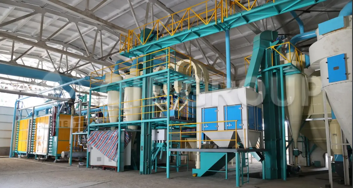 Edible oil pretreatment equipment including sieves, de-stoners, and magnetic separators