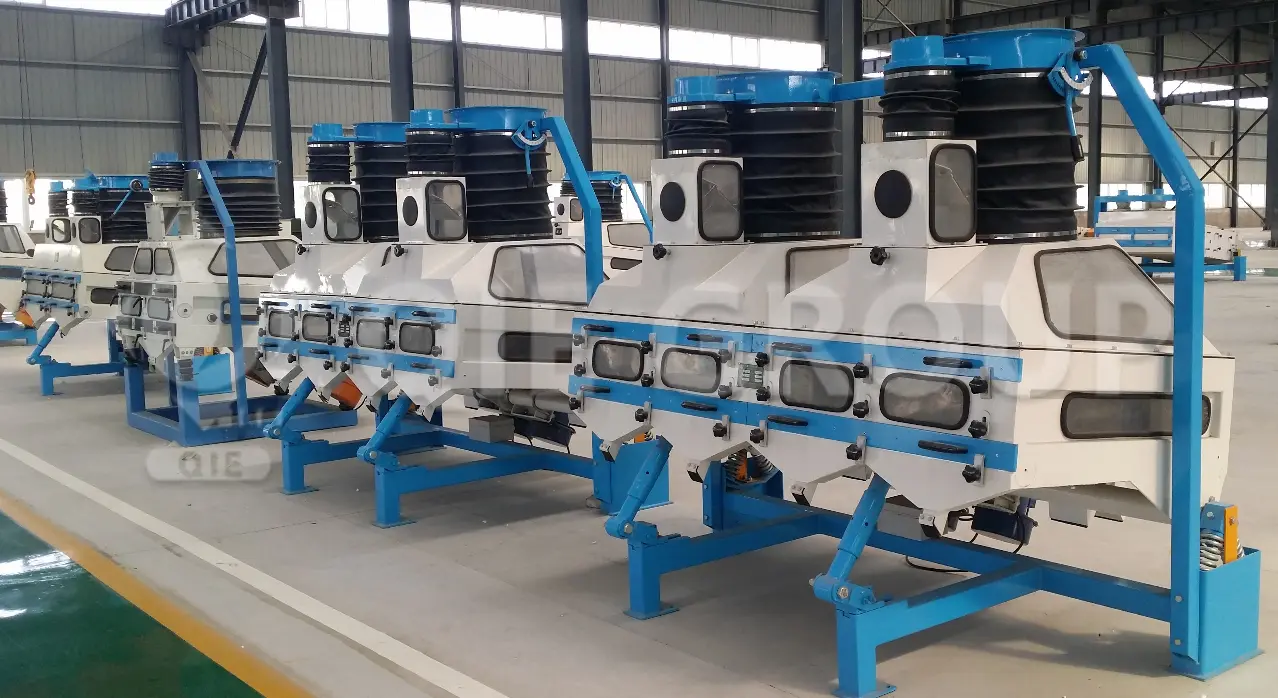 Oilseed destoner machine for removing stones and heavy impurities