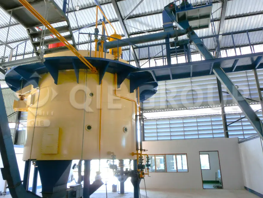 Rotocel extractor for avocado pomace oil solvent extraction process