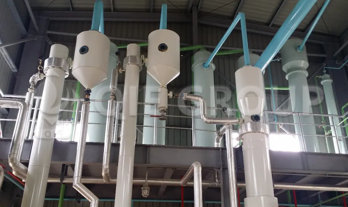 Full view of edible oil refining workshop