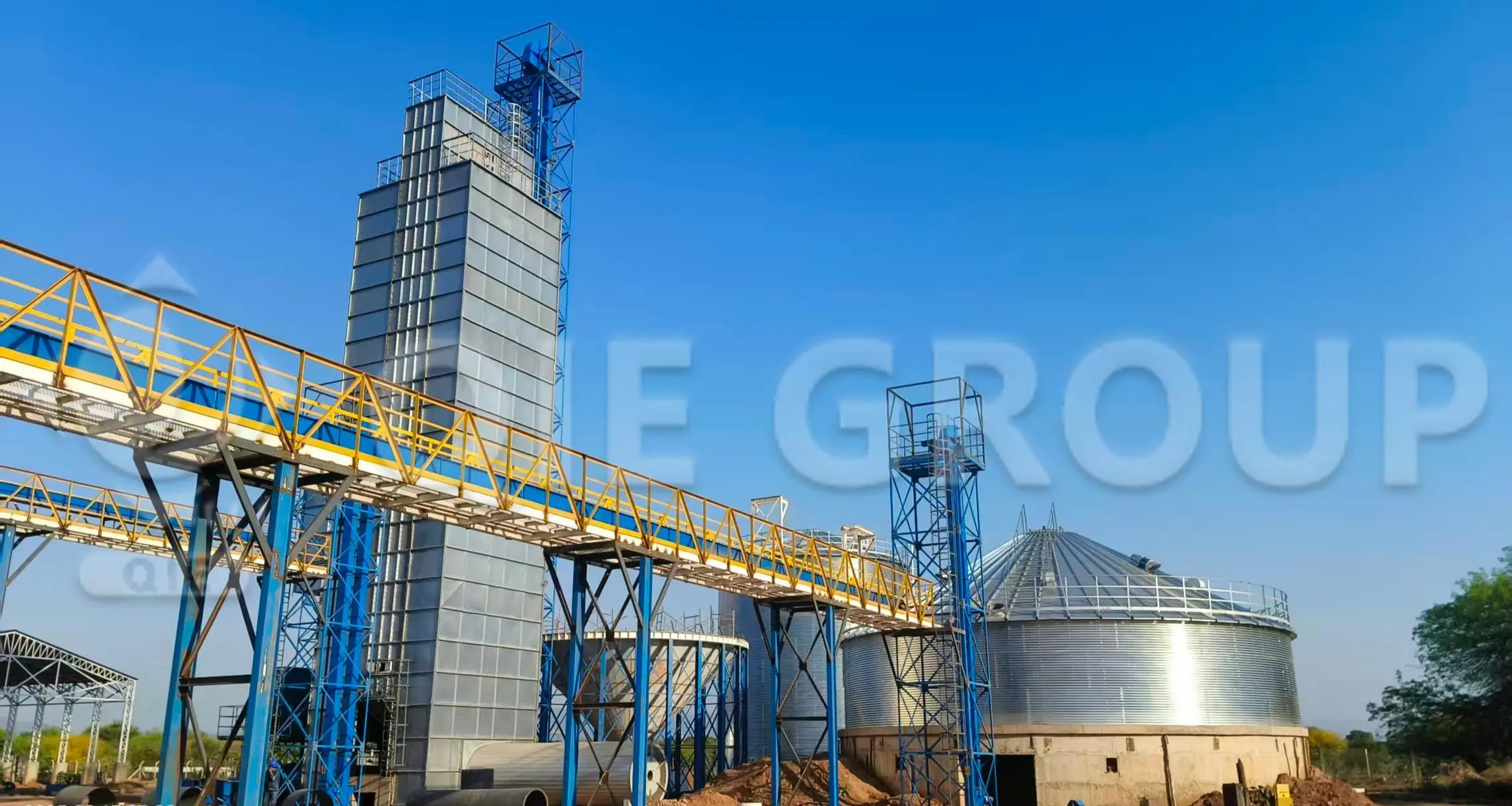 Edible oil processing plant under construction showcasing industrial scale oil production