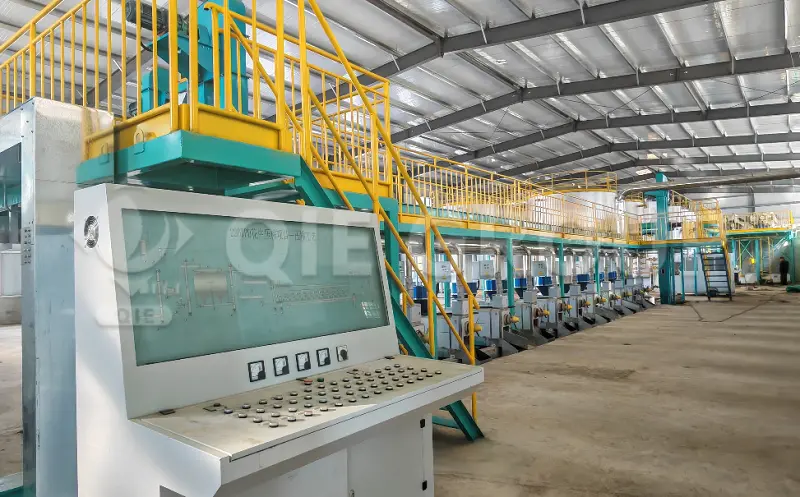 Automated peanut oil pressing workshop with integrated oil extraction production line