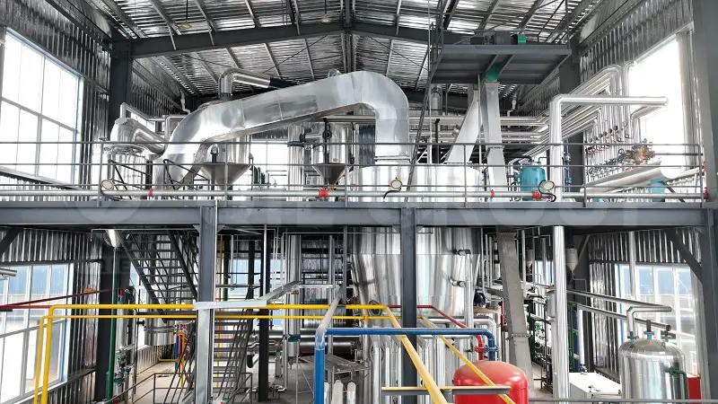 Desolventizer toaster (DTDC) system for edible oil plant used in solvent removal and meal desolventizing with steam heating process