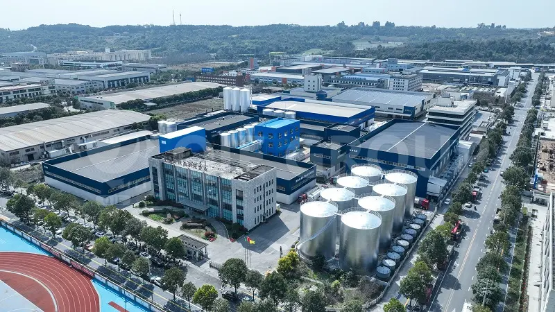 Edible oil processing plant overview showing complete production line layout