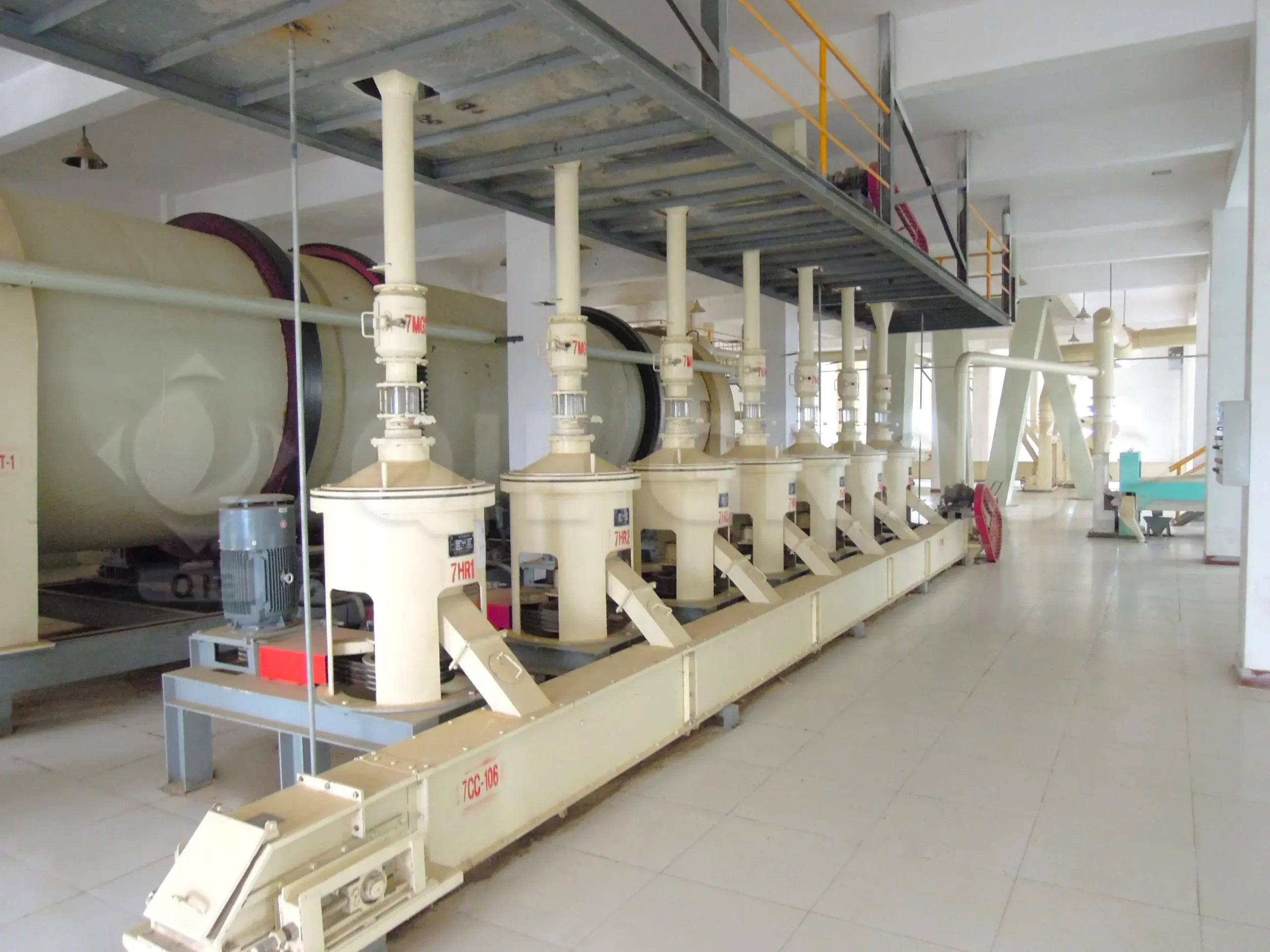 Edible oil preprocessing workshop showing cleaning, crushing and conditioning system for vegetable oil production line